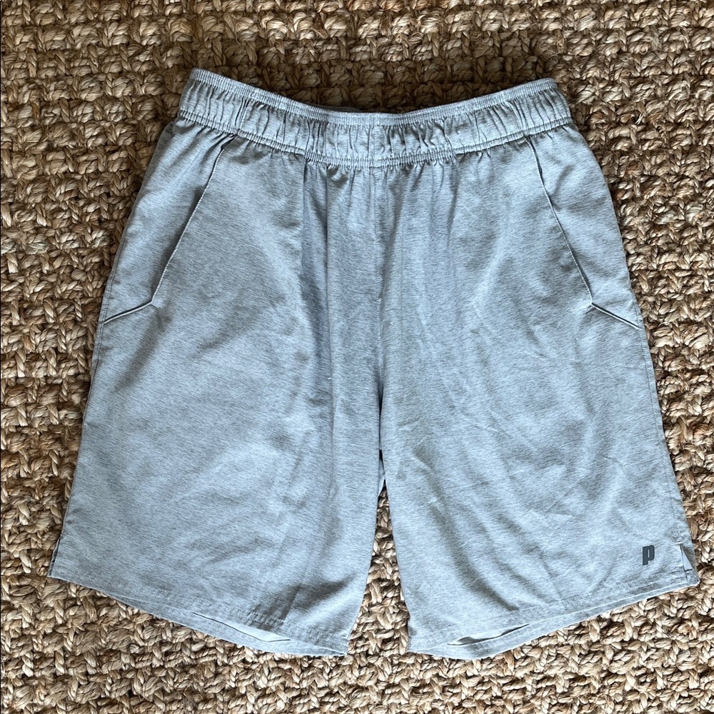 Prince Men’s Large Gray Tennis Sports Athletic Shorts Preowned